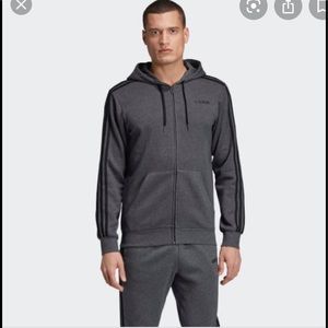 Adidas Essentials 3 stripe zip up sweater